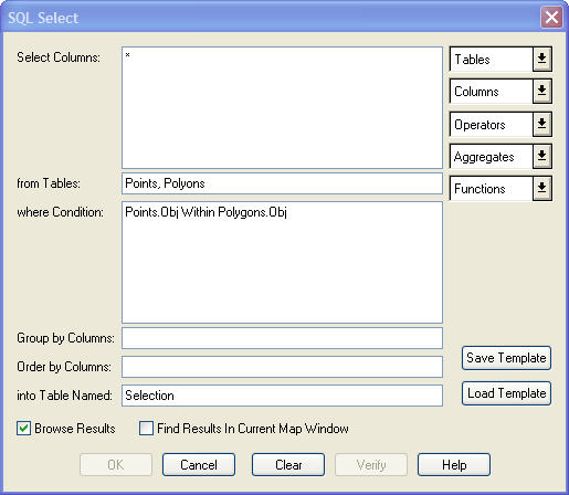 table mapinfo